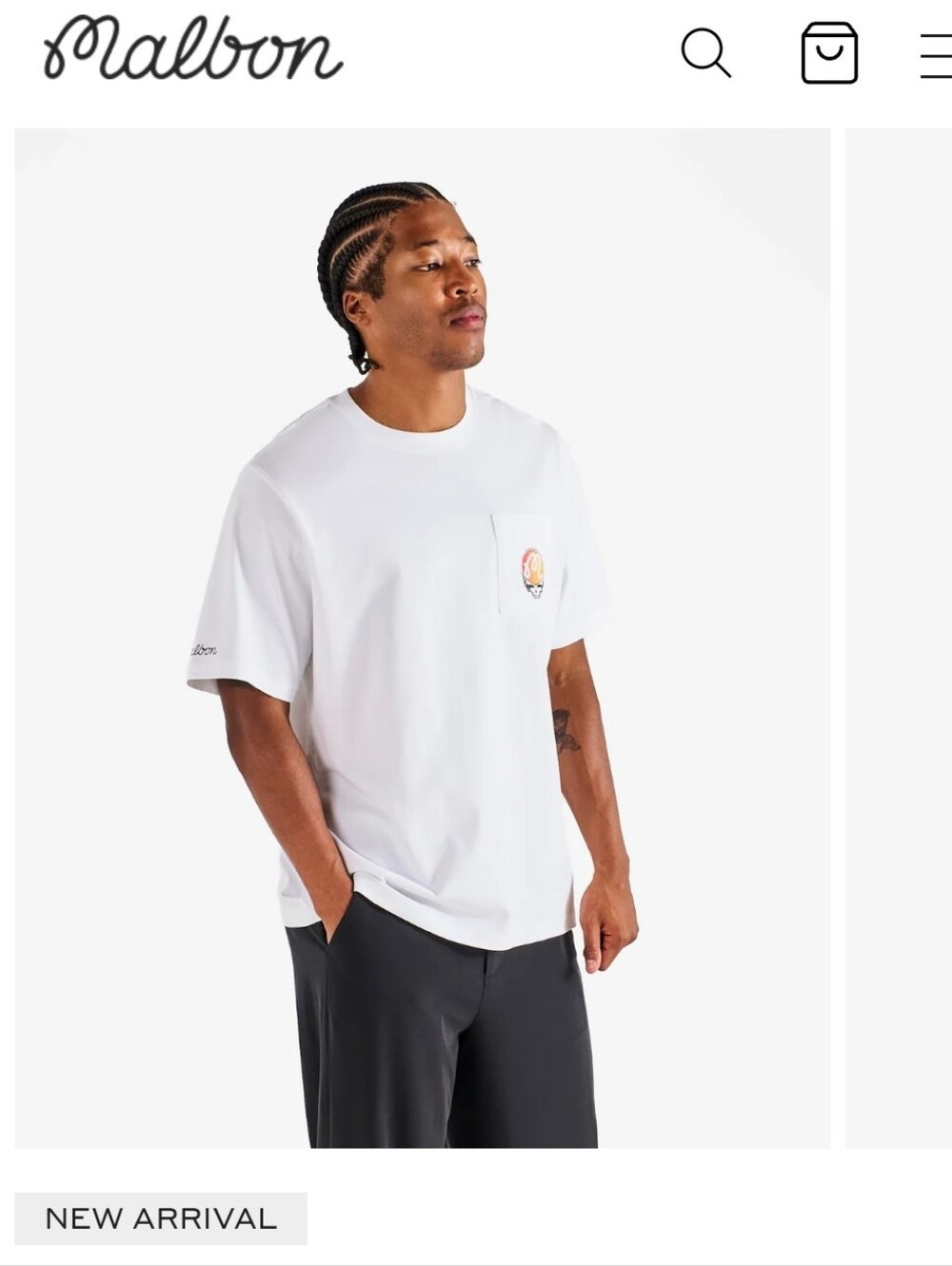 Malbon Grateful Dead Bermuda Foundation Tee - White